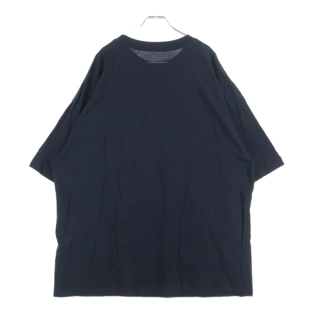 MM6 Maison Margiela(エムエムシックスメゾンマルジェラ) 24SS ナンバリングロゴプリント オーバーサイズ 半袖Tシャツカットソーブラック SH0GC0048 S24312