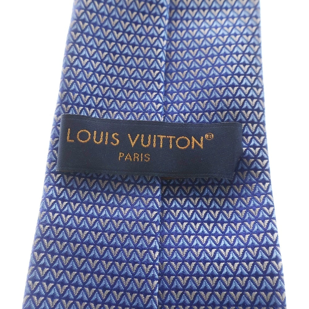 LOUIS VUITTON(ルイヴィトン) クラヴァット ダイヤモンド シルクネクタイ ライトブルー M71200 MR0224