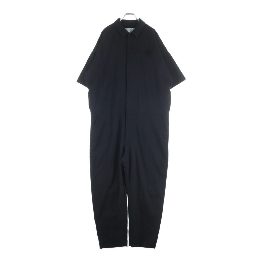 Dulcamara(ドゥルカマラ) ウール 半袖 つなぎ よそいきオールインワン ブラック
