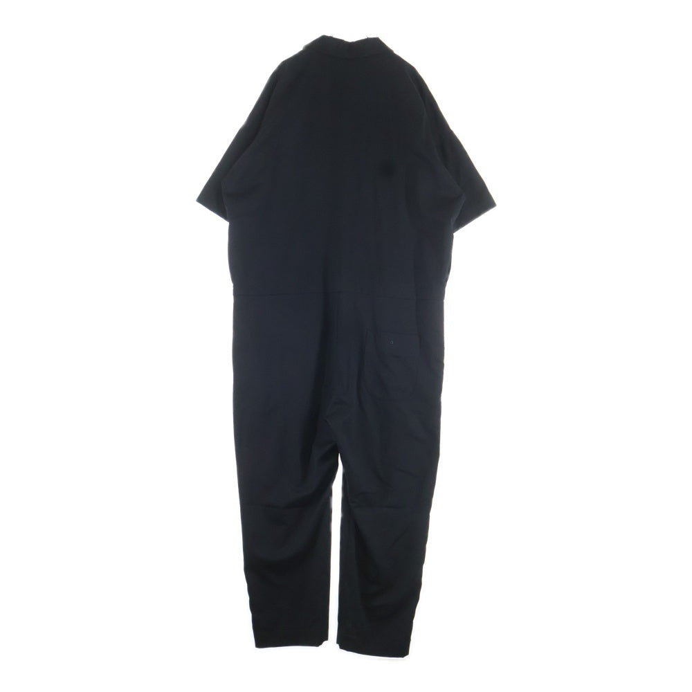 Dulcamara(ドゥルカマラ) ウール 半袖 つなぎ よそいきオールインワン ブラック