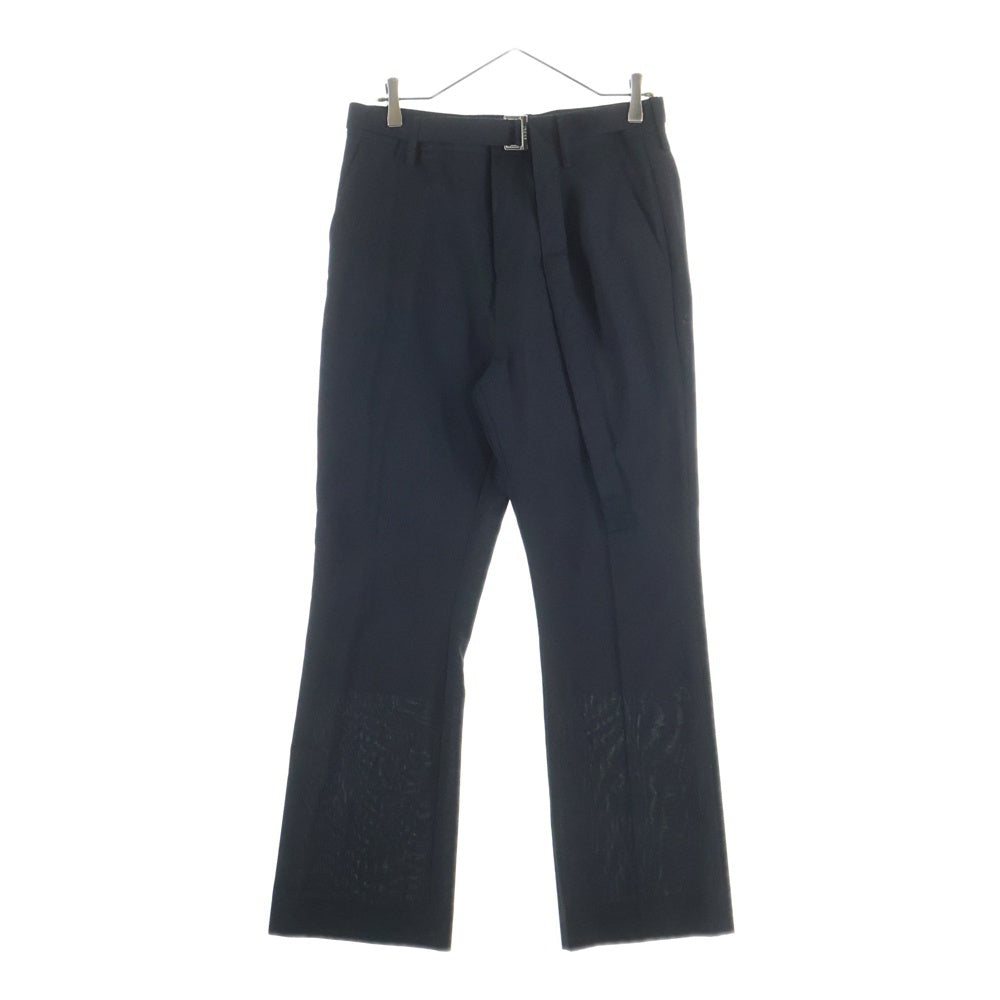 Sacai(サカイ) 23SS Suiting Pants スーチング ポリエステル ウール ベルテッド パンツ ブラック 23-02953M