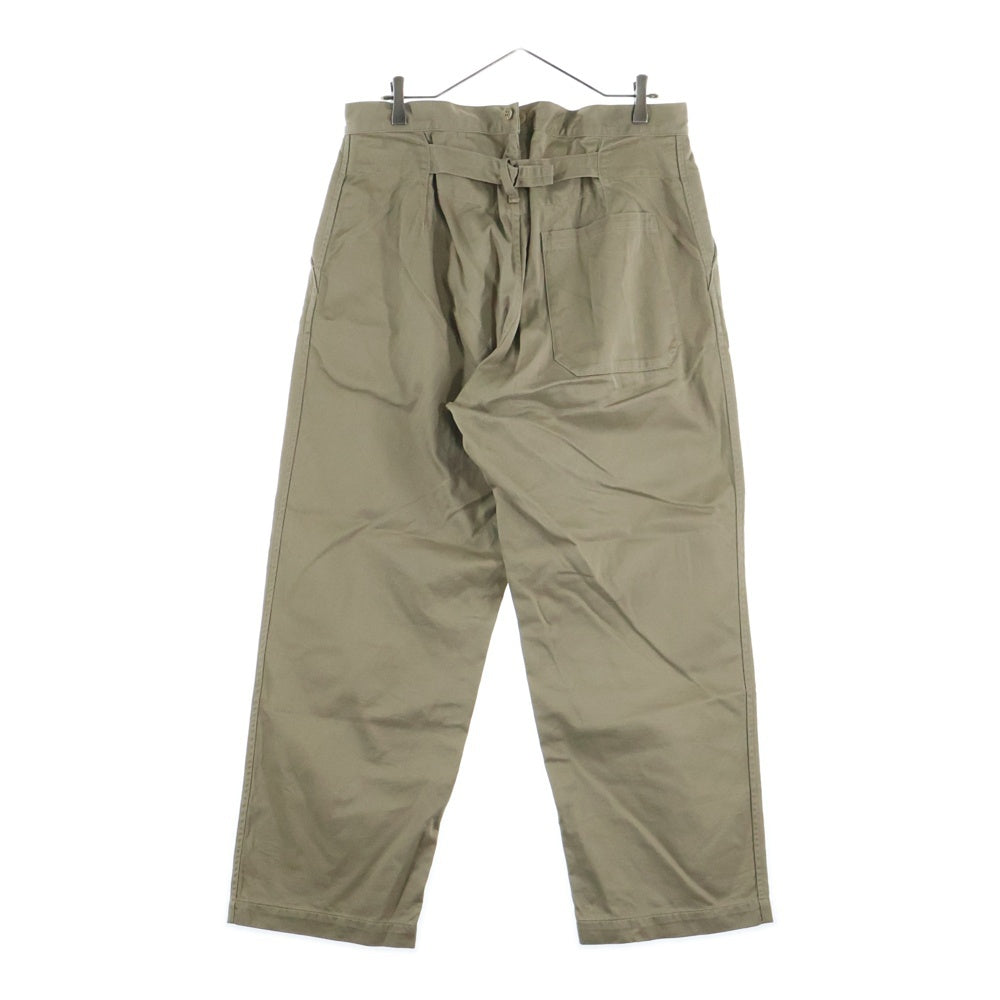 COMOLI(コモリ) 22SS コットン シンチバック チノオーバーパンツ ワークパンツ ベージュ V01-03006