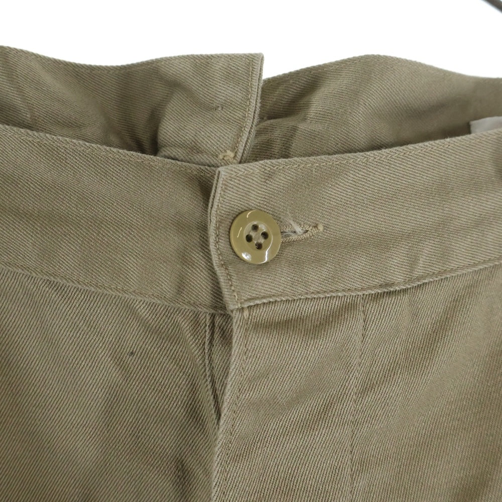 COMOLI(コモリ) 22SS コットン シンチバック チノオーバーパンツ ワークパンツ ベージュ V01-03006