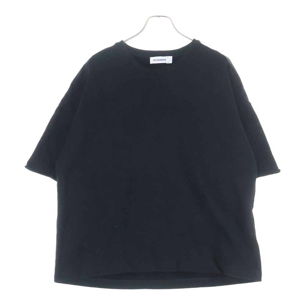 JIL SANDER(ジルサンダー) 18SS Short Sleeve Sweatshirt ショートスリーブ スウェット 半袖Tシャツ カットソー ブラック JSUM707000