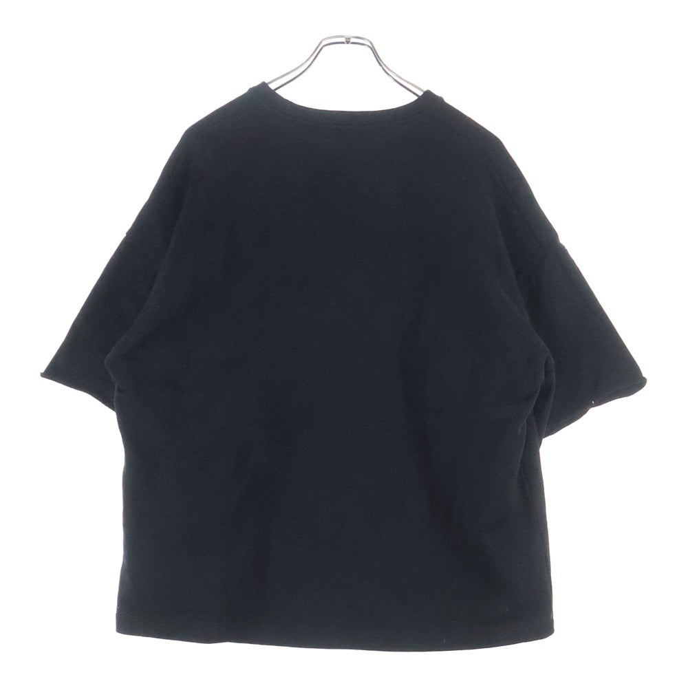JIL SANDER(ジルサンダー) 18SS Short Sleeve Sweatshirt ショートスリーブ スウェット 半袖Tシャツ カットソー ブラック JSUM707000