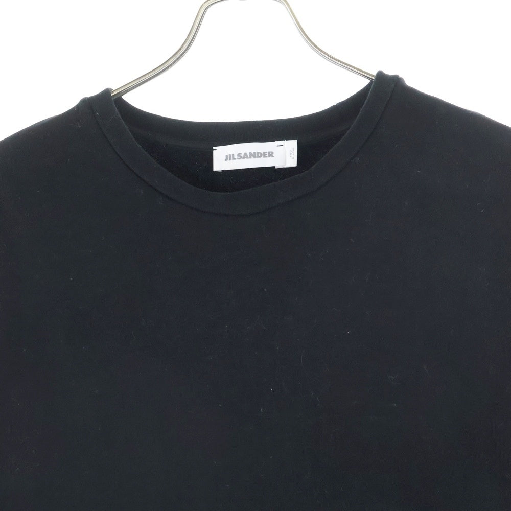 JIL SANDER(ジルサンダー) 18SS Short Sleeve Sweatshirt ショートスリーブ スウェット 半袖Tシャツ カットソー ブラック JSUM707000
