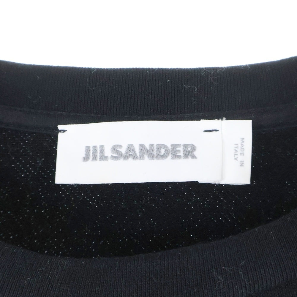 JIL SANDER(ジルサンダー) 18SS Short Sleeve Sweatshirt ショートスリーブ スウェット 半袖Tシャツ カットソー ブラック JSUM707000