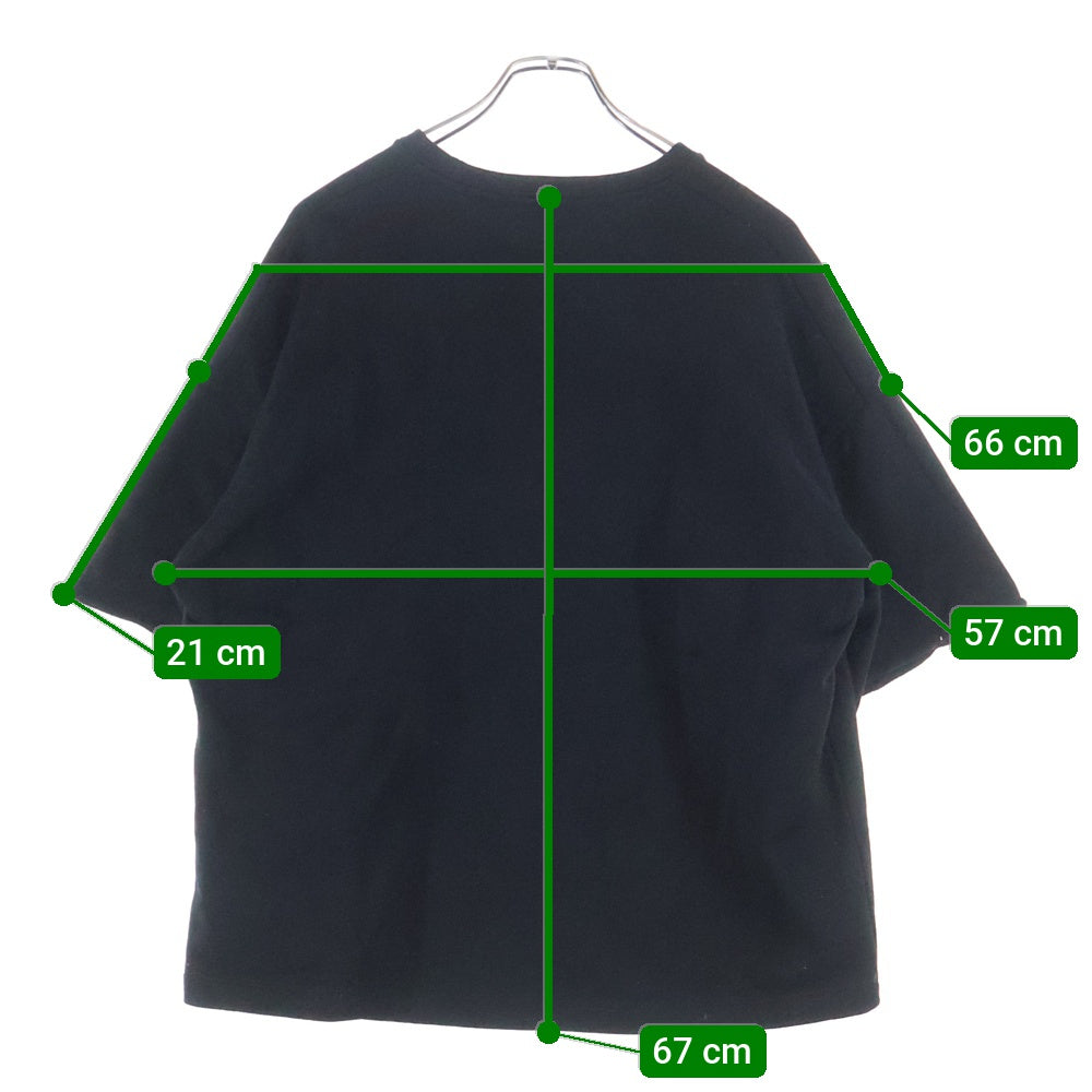 JIL SANDER(ジルサンダー) 18SS Short Sleeve Sweatshirt ショートスリーブ スウェット 半袖Tシャツ カットソー ブラック JSUM707000