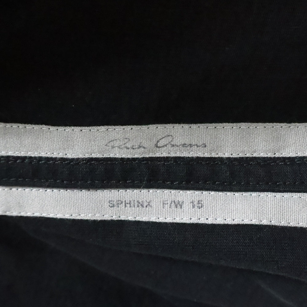 Rick Owens(リックオウエンス) NO SLEEVE CREW NECK SHIRTS ノースリーブ クルーネック カットソー ブラック RU15F7183-BA