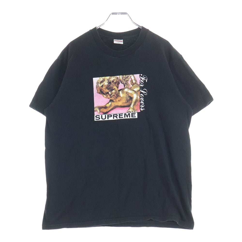 SUPREME(シュプリーム) 20AW Lovers Tee ラヴァーズ フロントプリント クルーネック半袖Tシャツ カットソー ブラック