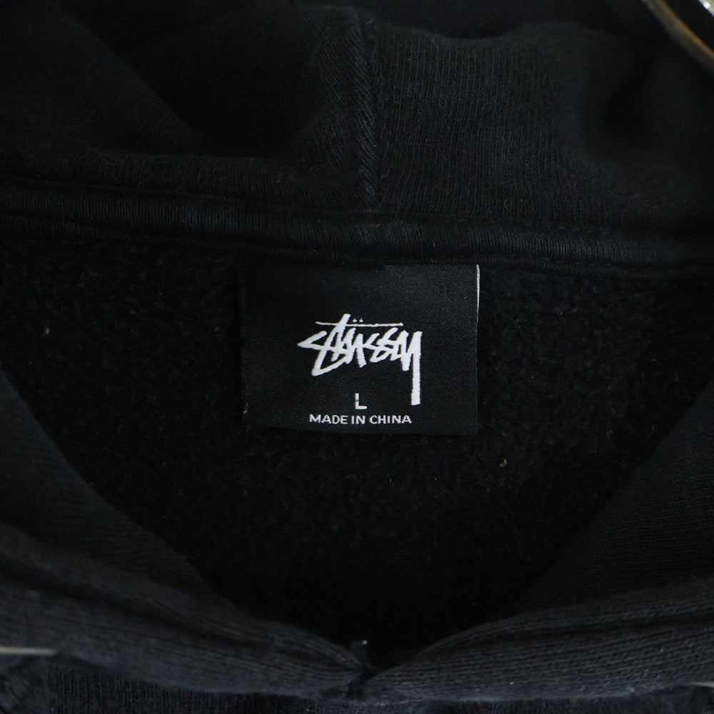 STUSSY(ステューシー) バタフライ エンブロイダリー プルオーバーパーカー スウェットフーディ ブラック