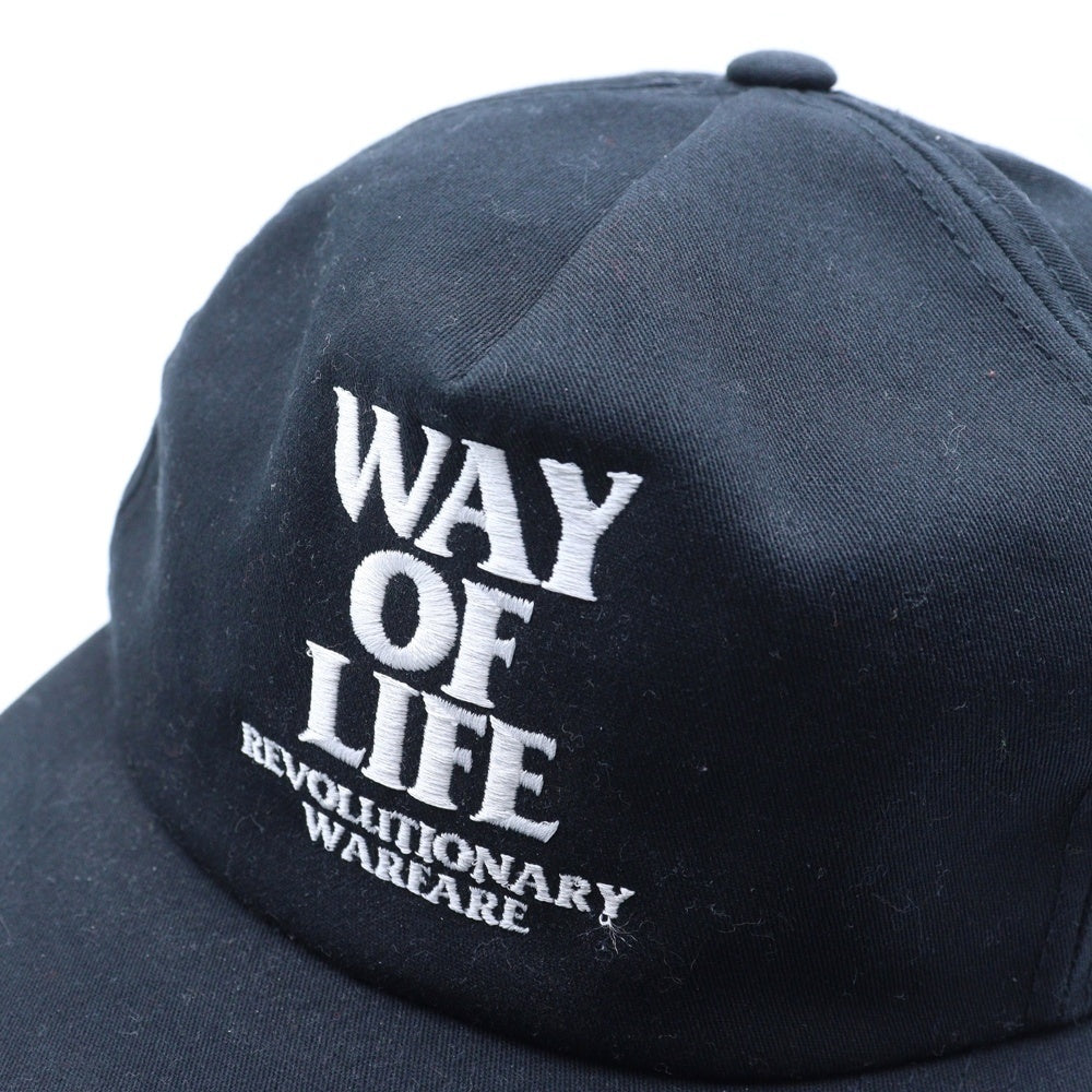 RATS(ラッツ) WAY OF LIFE フロントエンブロイダリー 5パネルキャップ 帽子 ブラック