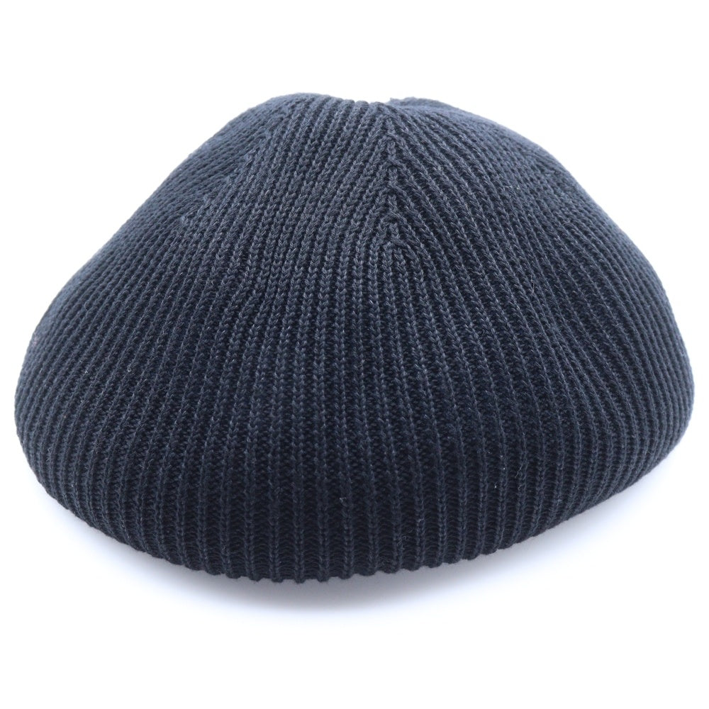 THE H.W.DOG&CO(ドッグアンドコー) COTTON CLUB BIG BERET リブ編み ニットベレー帽 帽子 ブラック D-00924