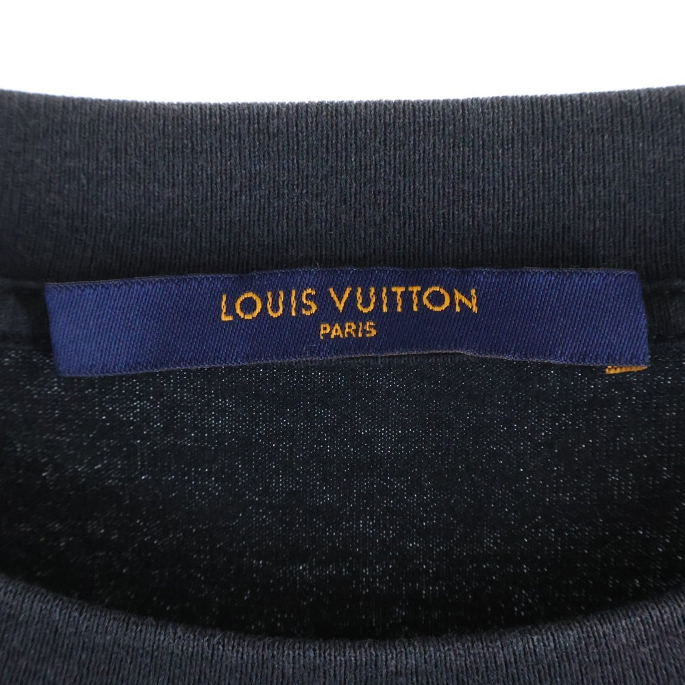 LOUIS VUITTON(ルイヴィトン) 22SS テルモヒートリアクティブ ロゴ プリント 半袖 カットソー Tシャツ ブラック RM221M NPG HMY13W
