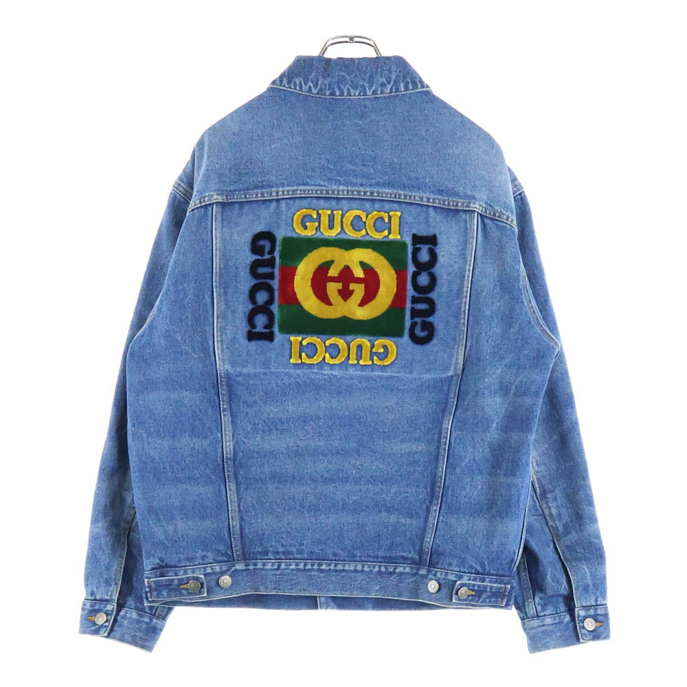 GUCCI(グッチ) GGアップリケ バックロゴ デニムジャケット インディゴ 475024 XDAAT