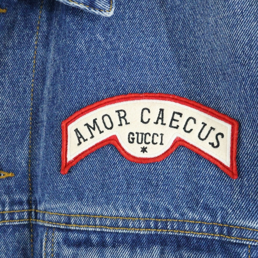GUCCI(グッチ) GGアップリケ バックロゴ デニムジャケット インディゴ 475024 XDAAT