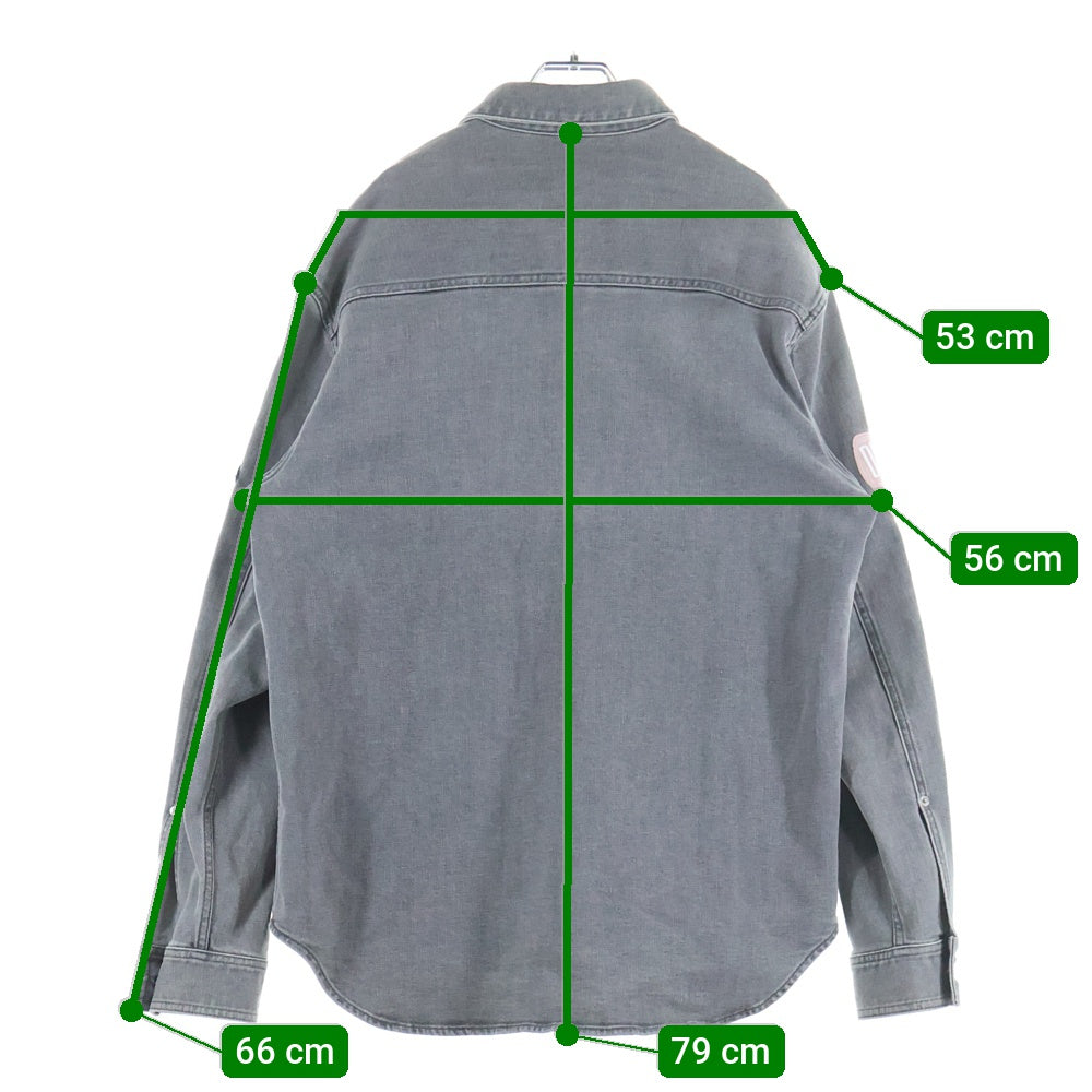 【DIOR】グレー ワイシャツ　BEE刺繍 Shirt with Gold Bee Embroidery White Cotton Poplin | DIOR