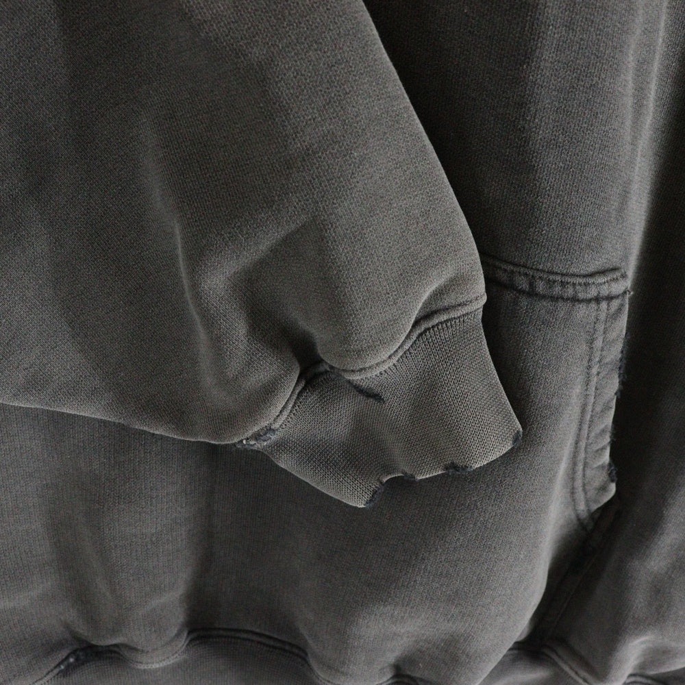 VETEMENTS(ヴェトモン) TEASE ME FADED HOODIE フロント プリント オーバーサイズ スウェットプルオーバーパーカー グレー