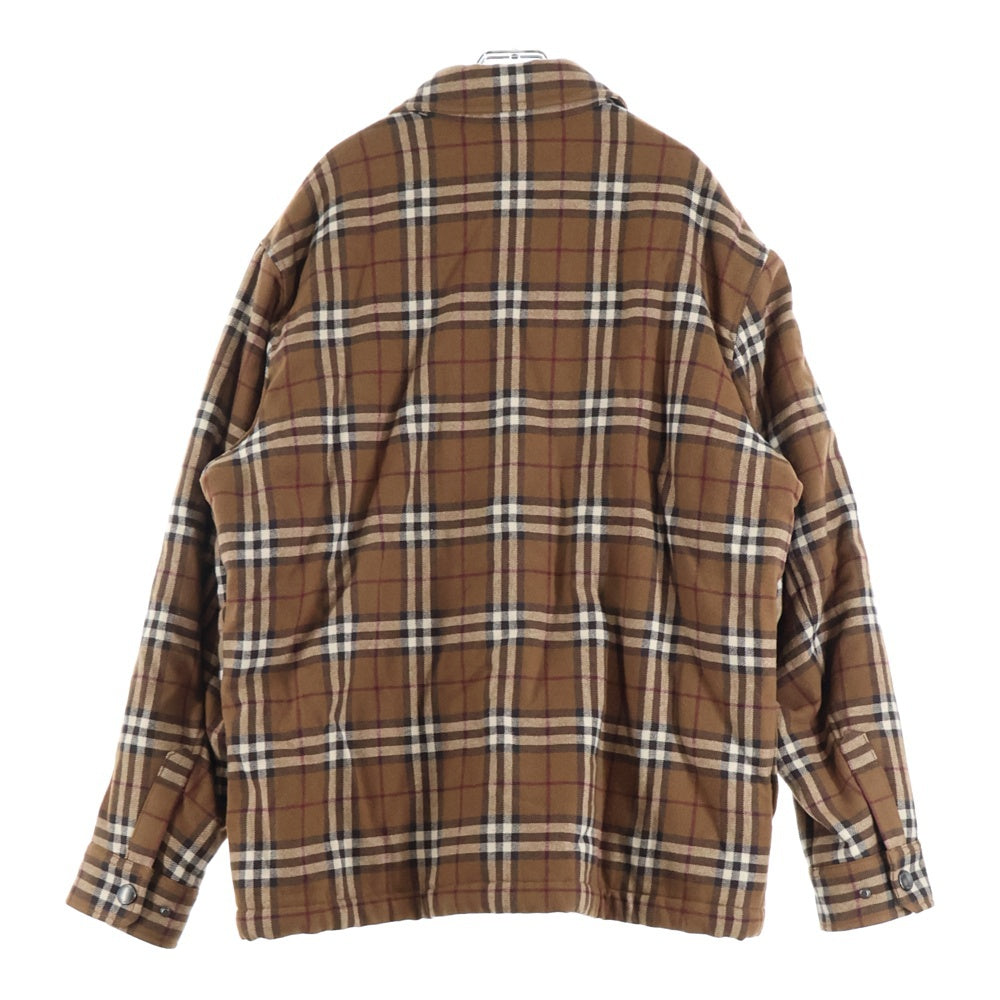 BURBERRY(バーバリー) 22AW CALMORE Checked Shirt Jacket ボタンダウン ボア チェックシャツ ジャケット ブラウン 8057372