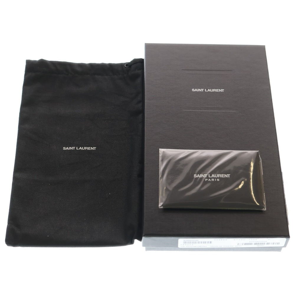SAINT LAURENT PARIS(サンローランパリ) YSL ラウンドジップ レザー ロングウォレット ブラック 529899 レディース