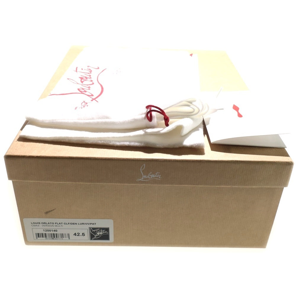 CHRISTIAN LOUBOUTIN(クリスチャンルブタン) パテント スエード切り替え ハイカットスニーカー ホワイト/レッド/ネイビー