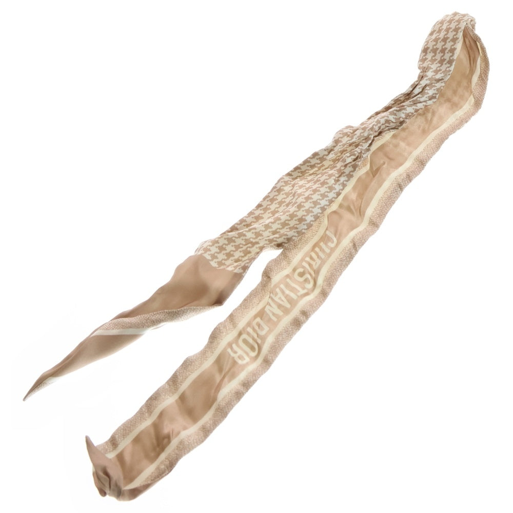 Christian Dior(クリスチャンディオール) ミッツァ シルク スカーフ ベージュ レディース