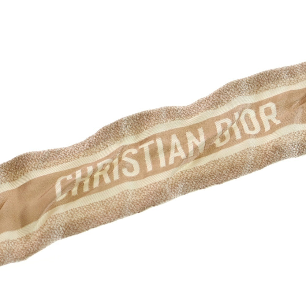 Christian Dior(クリスチャンディオール) ミッツァ シルク スカーフ ベージュ レディース