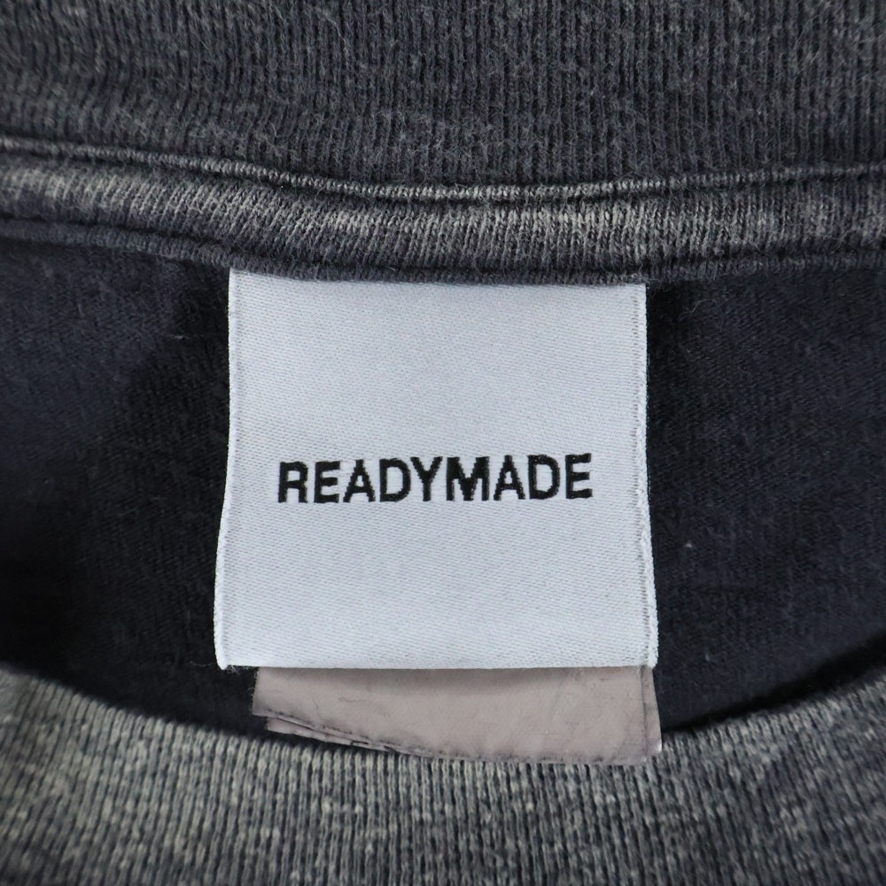 READY MADE(レディメイド) 24AW LS T-SHIRT SNAKE スネークプリント ロングスリーブ長袖Tシャツカットソー チャコールグレー RE-CO-BK-00-00-282
