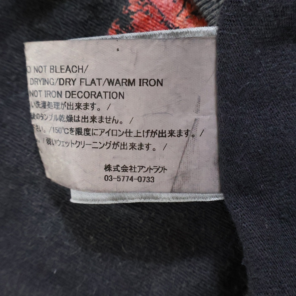 READY MADE(レディメイド) 24AW LS T-SHIRT SNAKE スネークプリント ロングスリーブ長袖Tシャツカットソー チャコールグレー RE-CO-BK-00-00-282