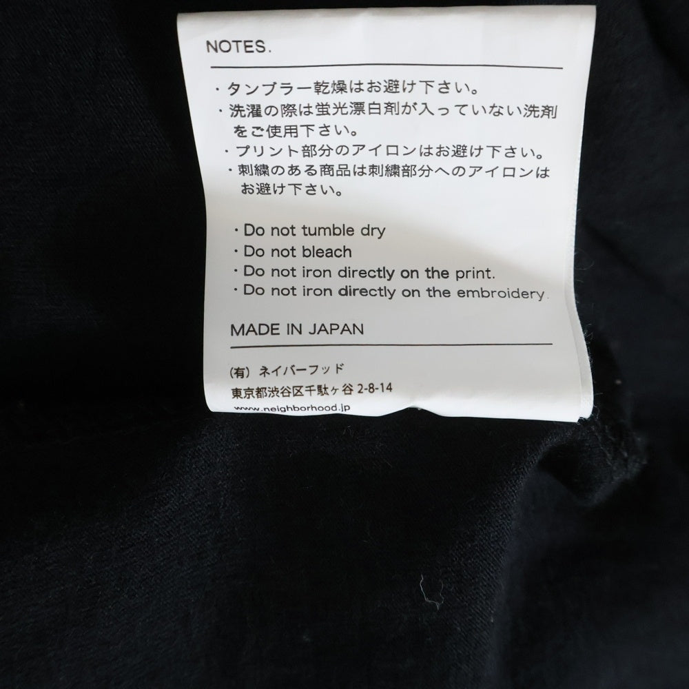 NEIGHBORHOOD(ネイバーフッド) Logo S/S Tee ロゴ半袖Tシャツ ブラック