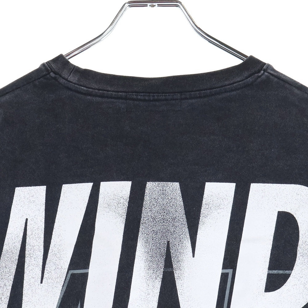 WIND AND SEA(ウィンダンシー) 23SS Logo L/S Tee ヴィンテージ加工 ロゴ 長袖Tシャツ ロンT チャコールグレー WDS-0-SEA-23-03-CS-01