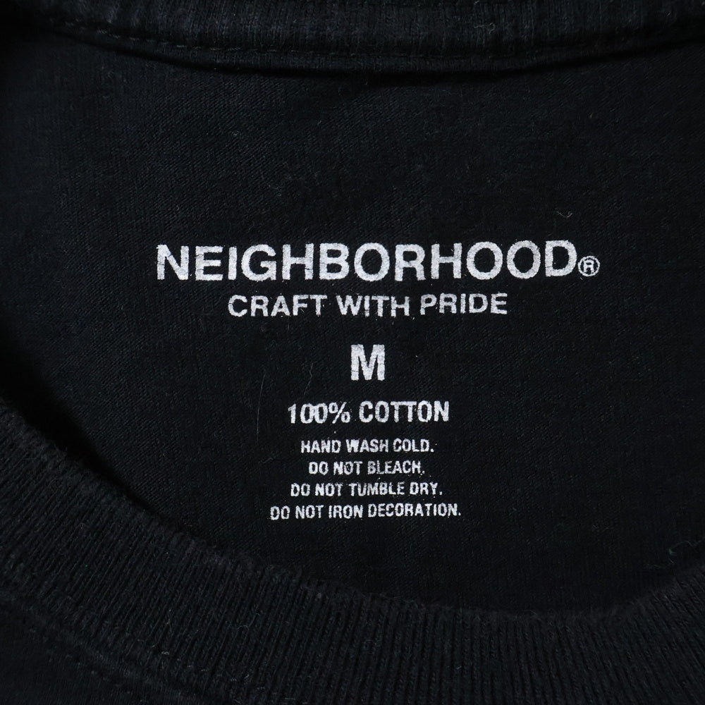 NEIGHBORHOOD(ネイバーフッド) フロントロゴプリント 半袖Tシャツ ブラック