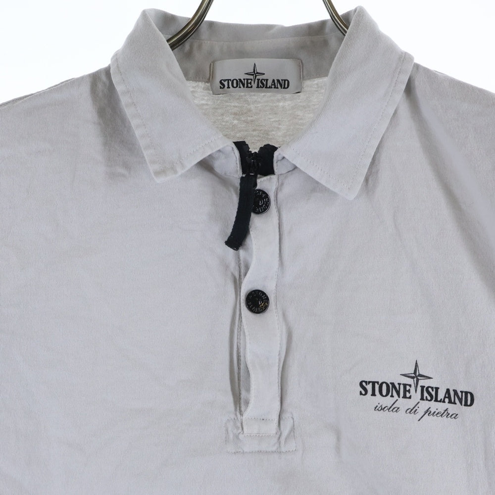 STONE ISLAND(ストーンアイランド) ハーフジップ 半袖ポロシャツ グレー 641524219