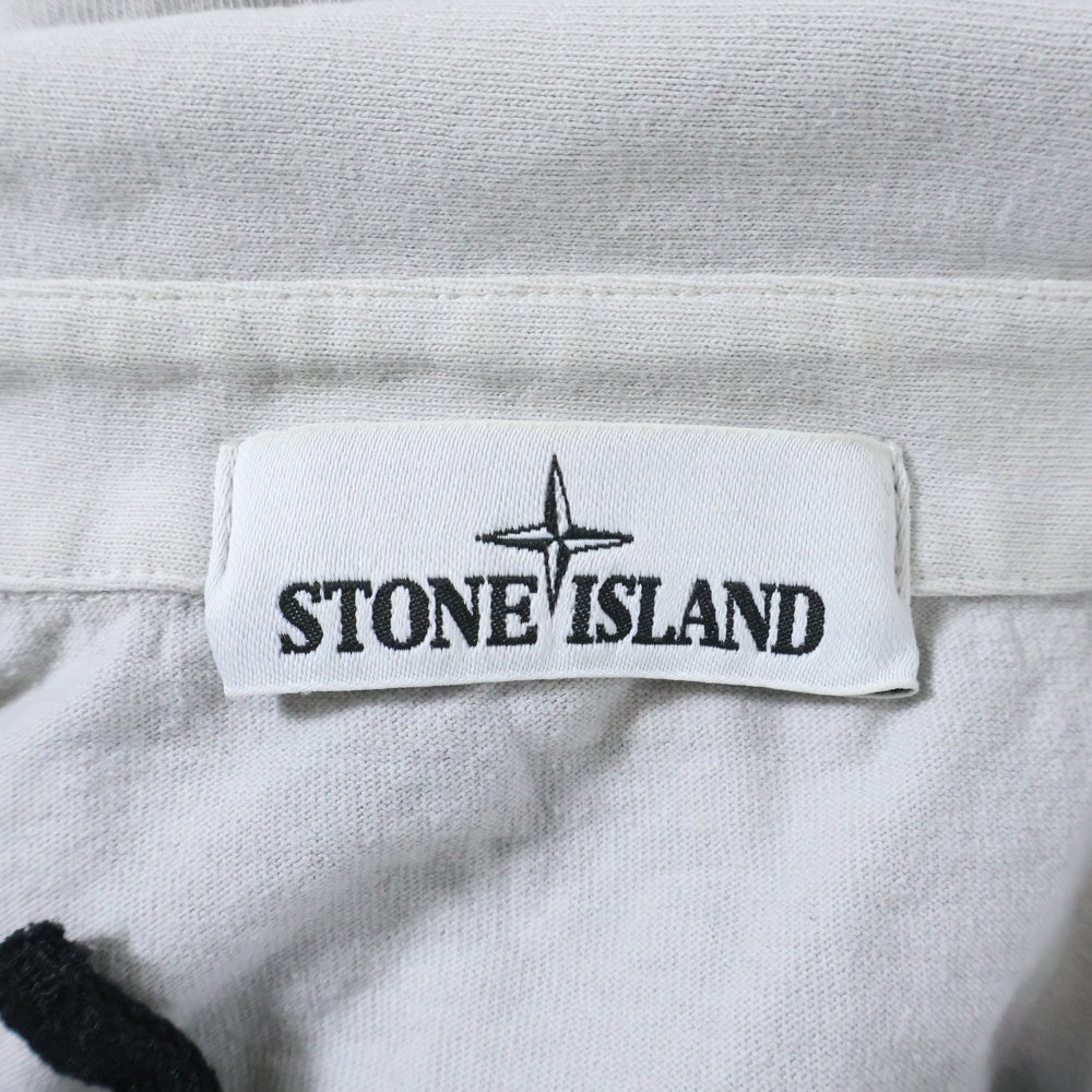 STONE ISLAND(ストーンアイランド) ハーフジップ 半袖ポロシャツ グレー 641524219