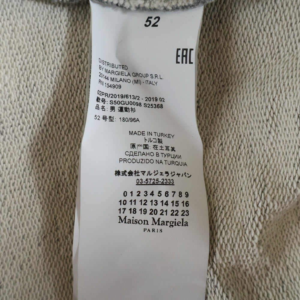 Maison Margiela 10(メゾンマルジェラ10) 19AW クルーネック スウェットトレーナー グレー S50GU0098