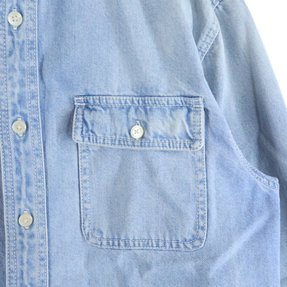 COACH(コーチ) Logo Embroidery Denim L/S Shirt ロゴ刺繍 長袖シャツ インディゴ