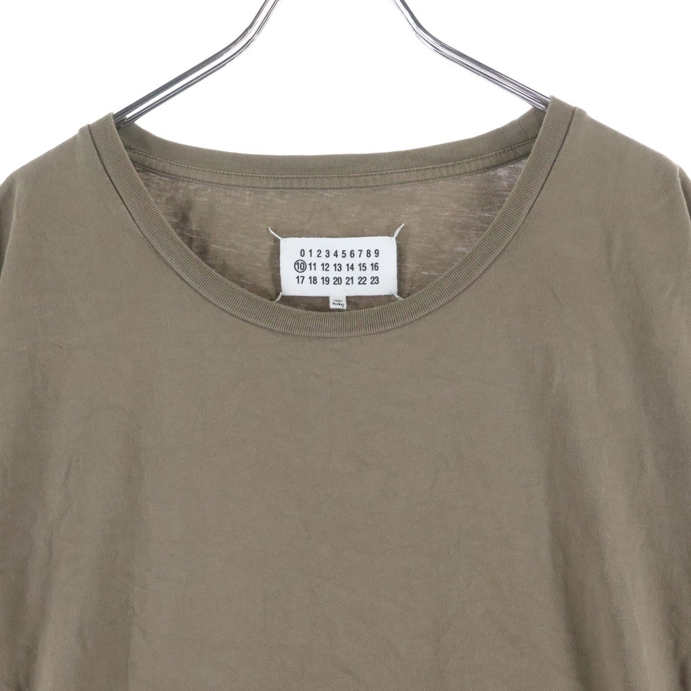 NO BRAND(ノーブランド) Maison Margiela 10（メゾンマルジェラ10）17AW カレンダータグ 半袖Tシャツ ブラウン S50GC0476