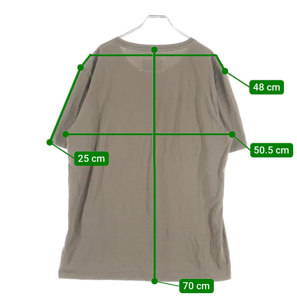 NO BRAND(ノーブランド) Maison Margiela 10（メゾンマルジェラ10）17AW カレンダータグ 半袖Tシャツ ブラウン S50GC0476