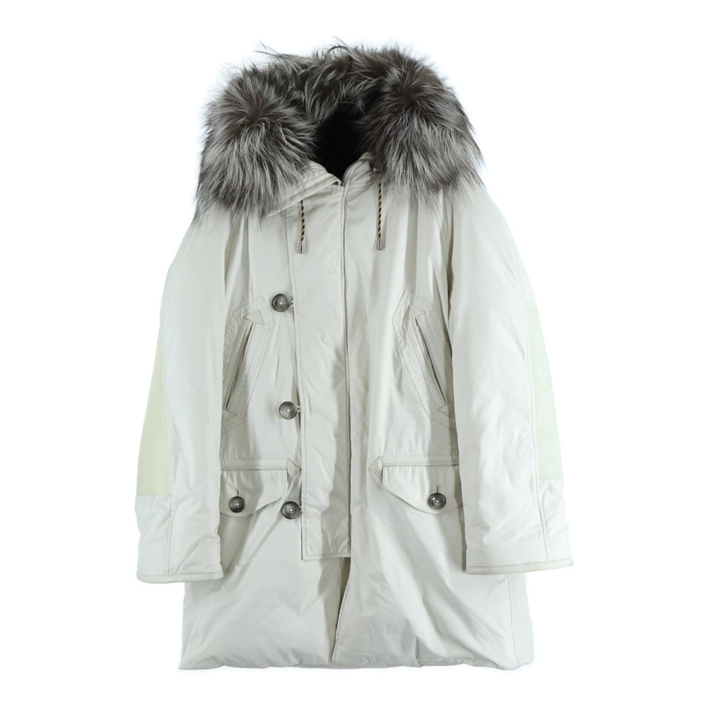 TOM FORD(トムフォード) N-3B リアルファー ダウンジャケット ホワイト BP057 TF161