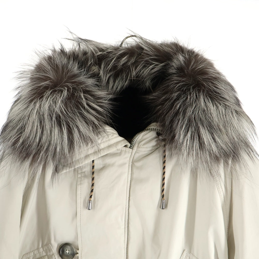 TOM FORD(トムフォード) N-3B リアルファー ダウンジャケット ホワイト BP057 TF161