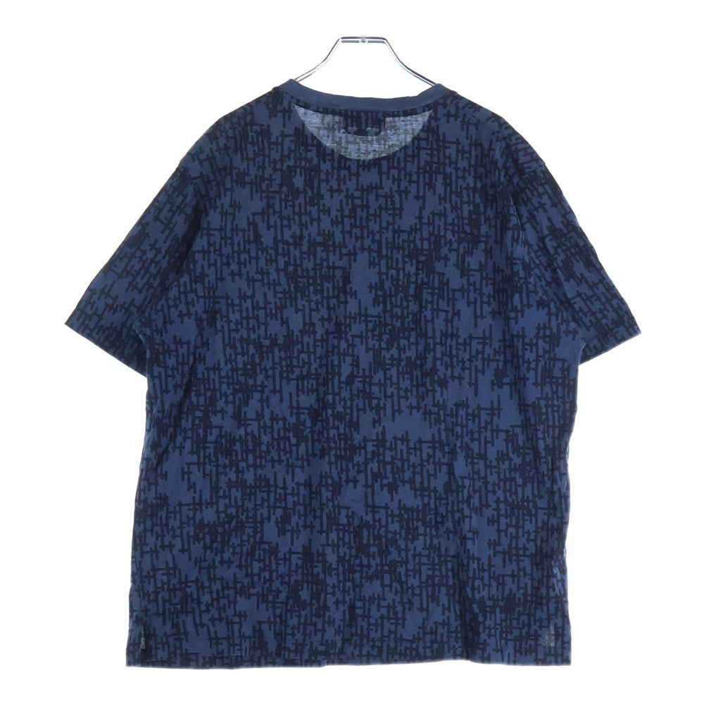 HERMES(エルメス) H総柄 半袖Tシャツ ネイビー