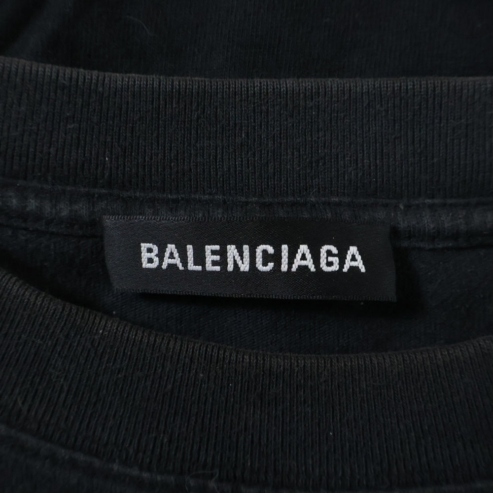 BALENCIAGA(バレンシアガ) Commitment L/S Tee コミットメント 長袖Tシャツ ロンT ブラック 532572 TAV04