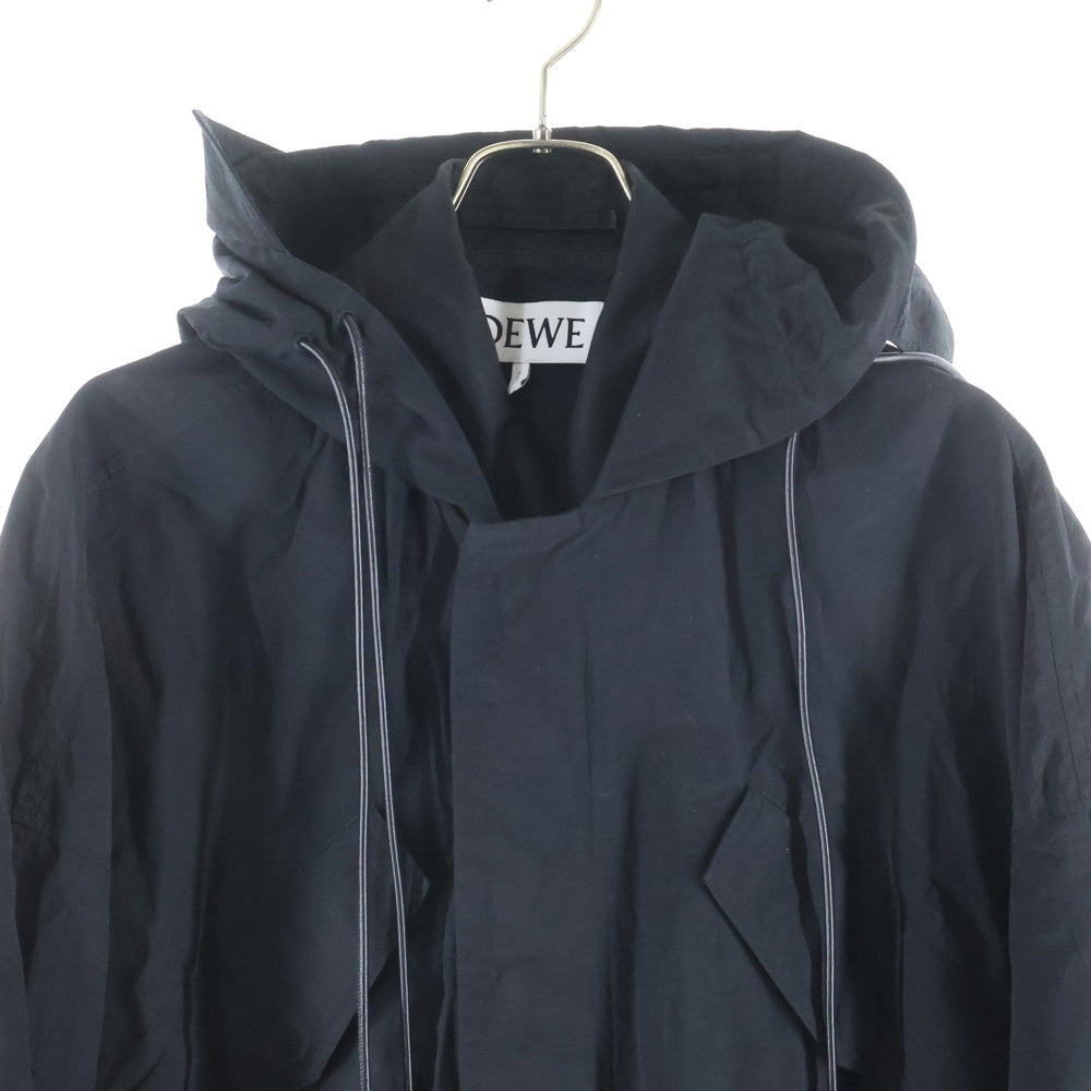 LOEWE(ロエベ) フード付き スプリング モッズコート ブラック H526Y01WAS