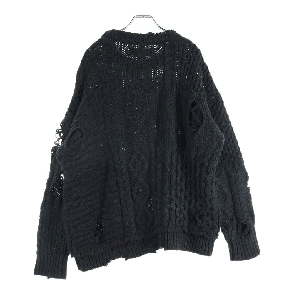 NEIGHBORHOOD(ネイバーフッド) 23AW PATCHWORK SAVAGE SWEATER パッチワーク サベージ ニット セーター グレー 232FUNH‐KNM01