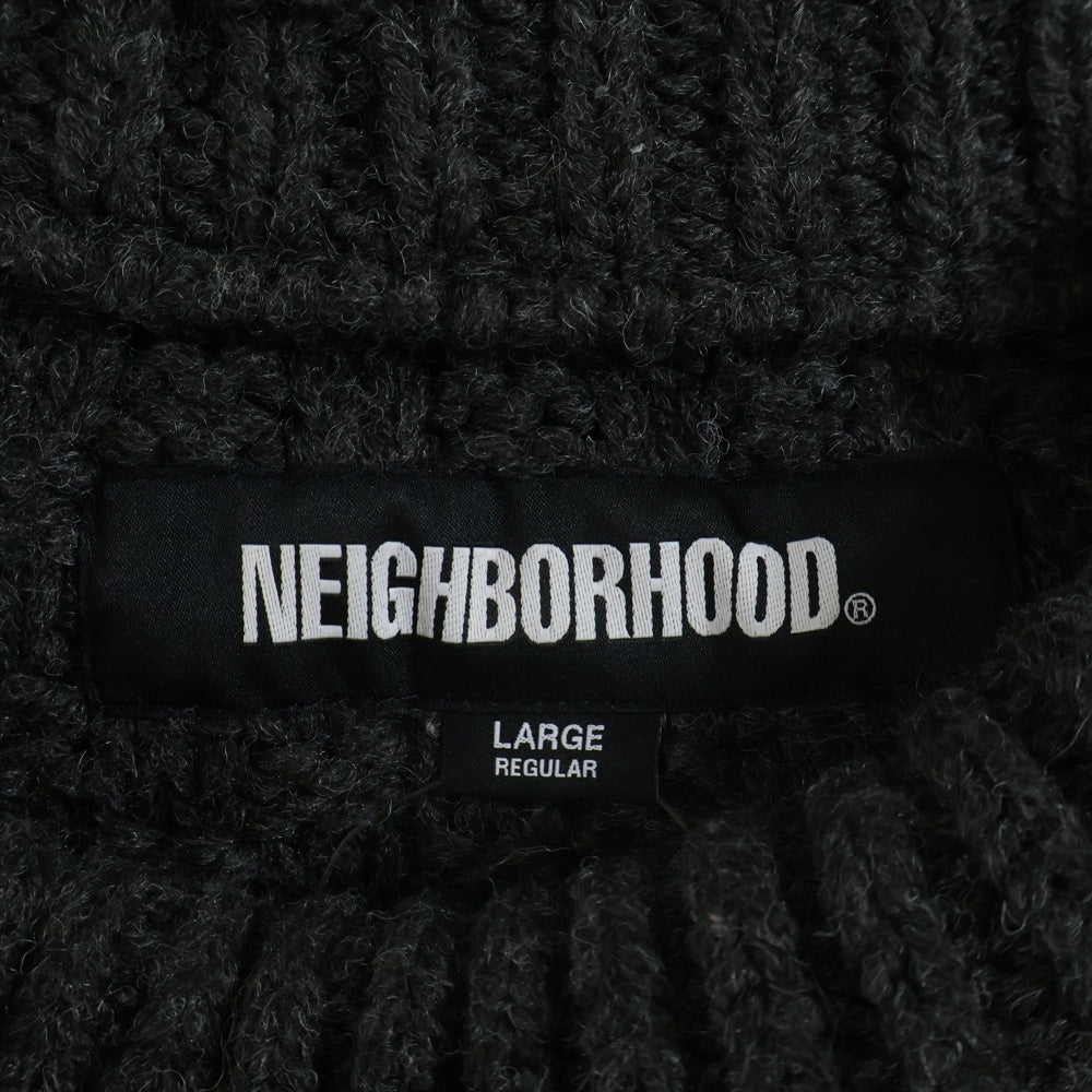 NEIGHBORHOOD(ネイバーフッド) 23AW PATCHWORK SAVAGE SWEATER パッチワーク サベージ ニット セーター グレー 232FUNH‐KNM01