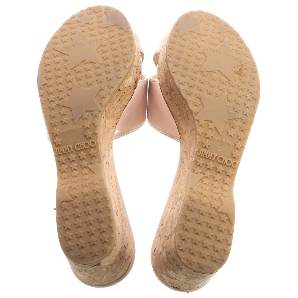 JIMMY CHOO(ジミーチュウ) PANNA OPAT オープントゥ コルク サンダル レディース ピンク/ブラウン