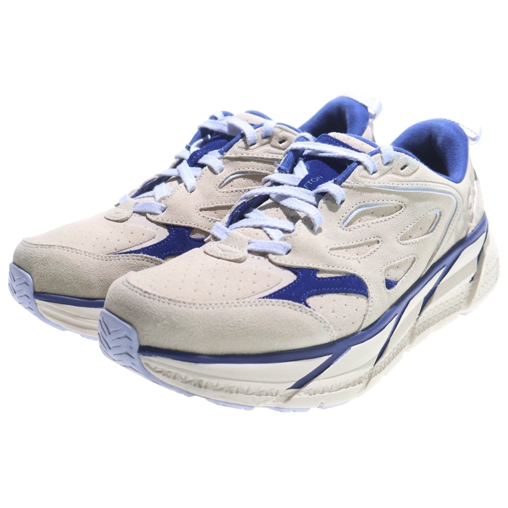 HOKA ONE ONE(ホカオネオネ) CLIFTON L SUEDE クリフトン スエード ローカットスニーカー ベージュ/ブルー US8.5/26.5cm 112571