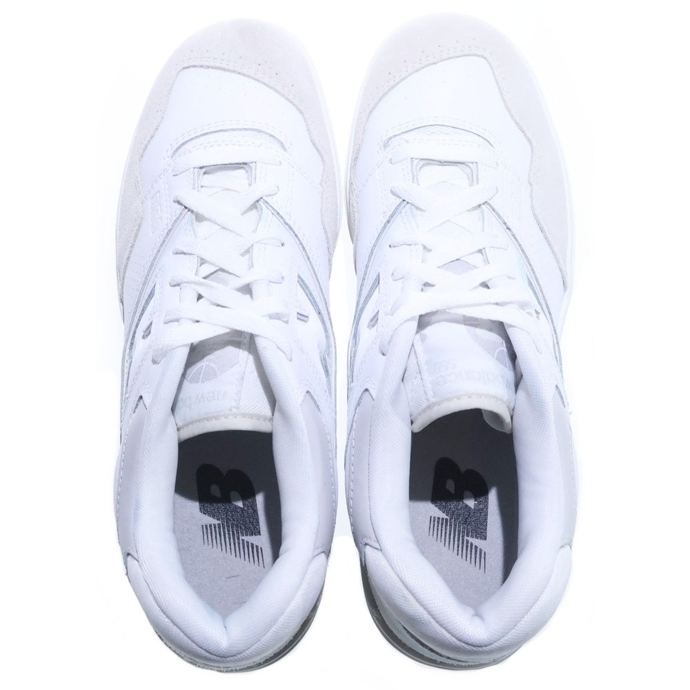 New Balance(ニューバランス) BB550NCB スエードレザー ローカットスニーカー ホワイト/グレー US9/27cm