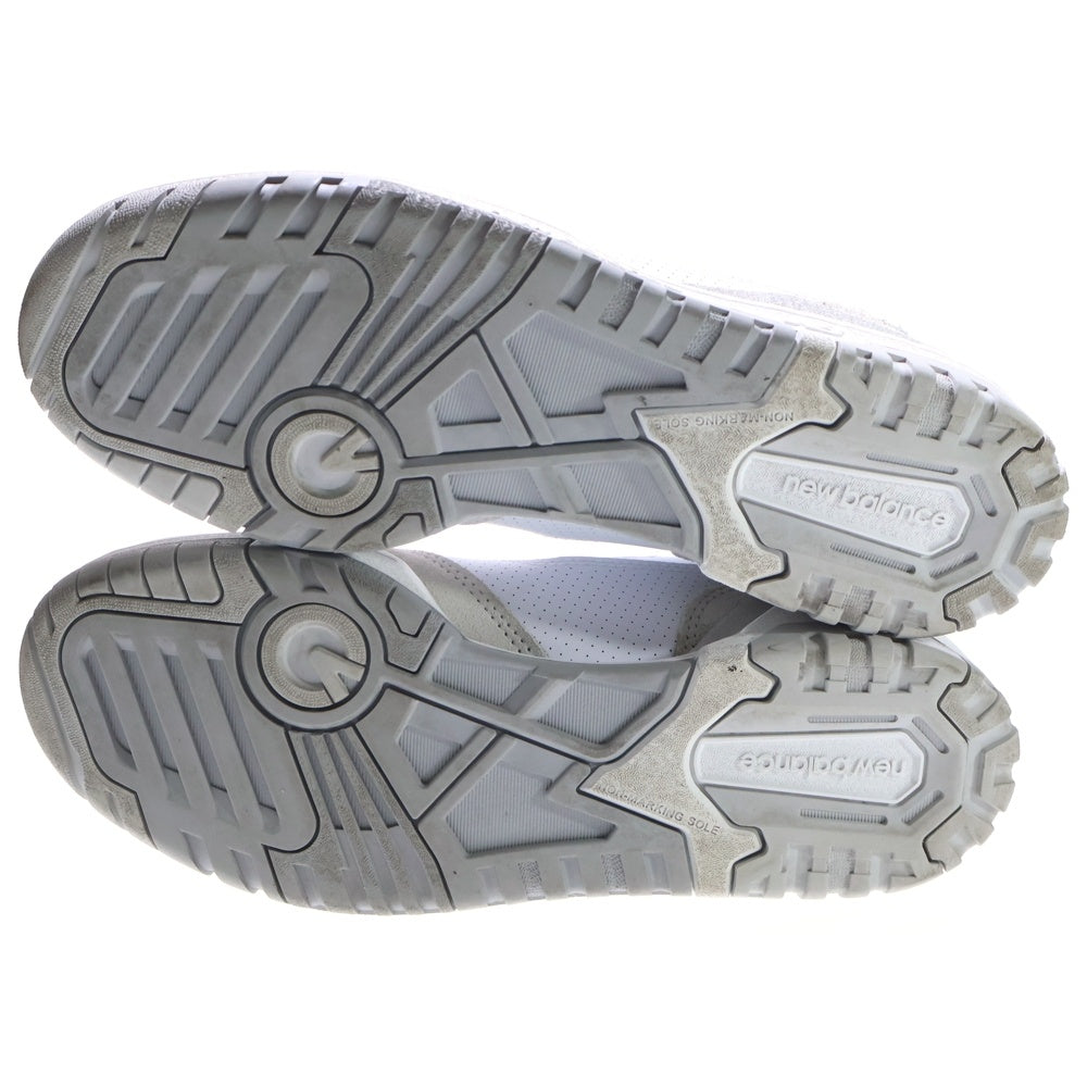 New Balance(ニューバランス) BB550NCB スエードレザー ローカットスニーカー ホワイト/グレー US9/27cm
