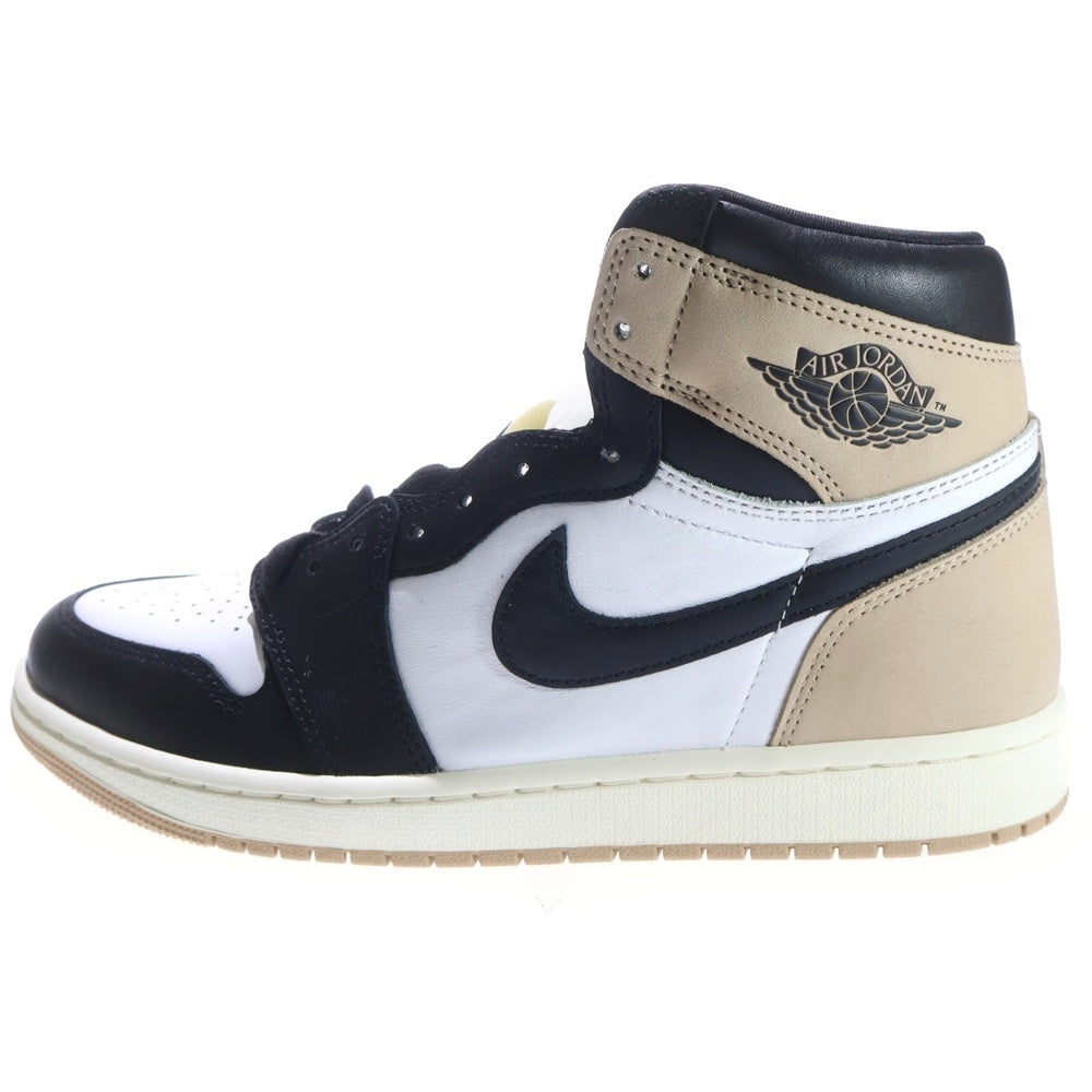 NIKE(ナイキ) WMNS AIR JORDAN 1 RETRO HIGH OG LATTE ウィメンズ エアジョーダン レトロ ラテ ハイカットスニーカー ホワイト/ベージュ US10.5/27.5cm FD2596-021 レディース
